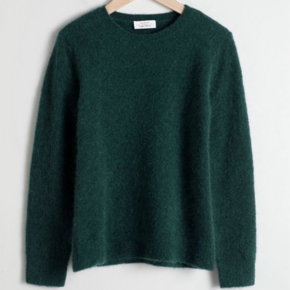 & Other Stories Dark Green Alpaca Blend Sweater